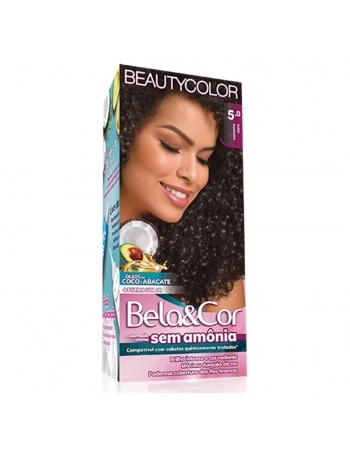 TONALIZANTE BELA COR KIT 5.0 CASTANHO CLARO
