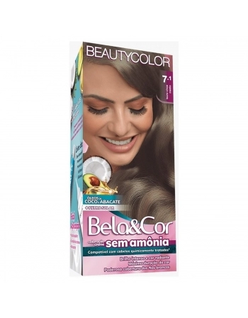 TONALIZANTE BELA COR KIT 7.1 LOURO CINZA MEDIO