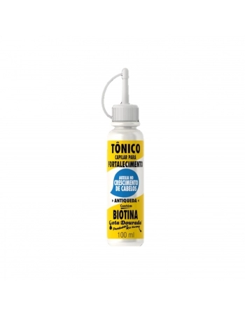 TONICO CAPILAR GOTA DOURADA 100ML FORTALECIMENTO CABELO ANTIQUEDA BIOTINA