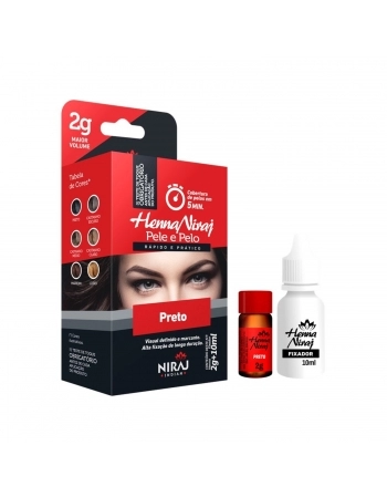 HENNA SOBRANCELHA NIRAJ PRETO 2G
