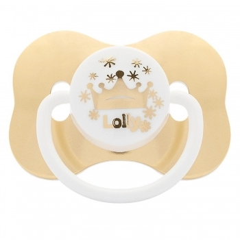 CHUPECHUPETA LOLLY 4515 BORBOLETA TIPO SILICONE ORTODONTICA TAMANHO 2 BLISTER BRANCO/DOURADO