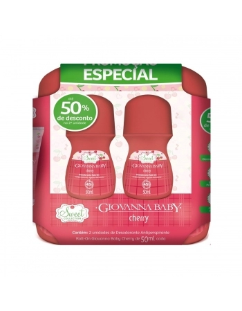 KIT DESODORANTE ROLLON GIOVANNA BABY 50ML CHERRY 02UN