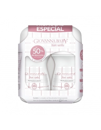 KIT DESODORANTE ROLLON GIOVANNA BABY 50ML BLANC VANILLA 02UN