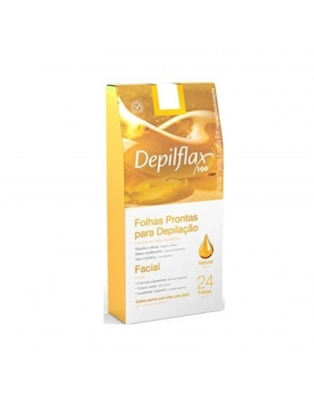 FOLHAS DEPILAÇÃO FACIAL DEPILFLAX 12 PARES NATURAL