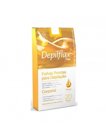 FOLHAS DEPILAÇÃO CORPORAL DEPILFLAX 10 PARES NATURAL