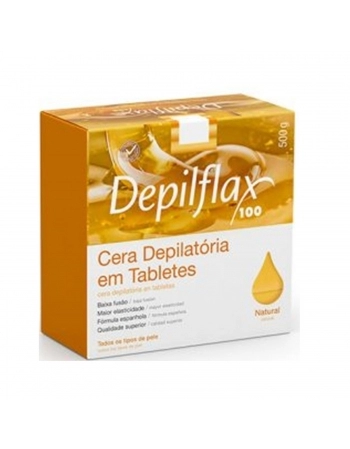 CERA QUENTE DEPILFLAX 500G NATURAL EM TABLET