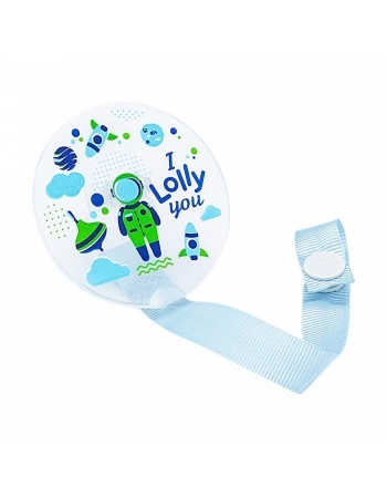PRENDEDOR CHUPETA LOLLY 7073 ZOO BLISTER AZUL