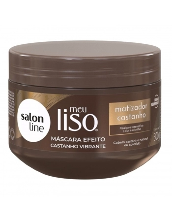 MASCARA SALON LINE 300G MEU LISO MATIZADORA CASTANHO