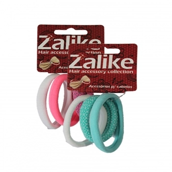 KIT ELASTICO CABELO ZALIKE S/EMENDA COLOR 3UN G 238