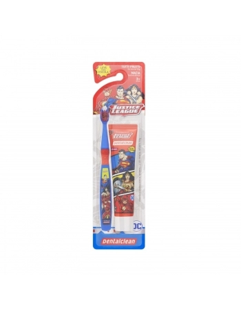 KIT INFANTIL DENTALCLEAN HEROIS ESCOVA+GEL DENTAL A PARTIR 3 ANOS