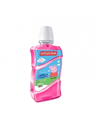 ENXAGUANTE BUCAL DENTALCLEAN INFANTIL 300ML PEPPA PIG S/ALCOOL TUTI FRUTI