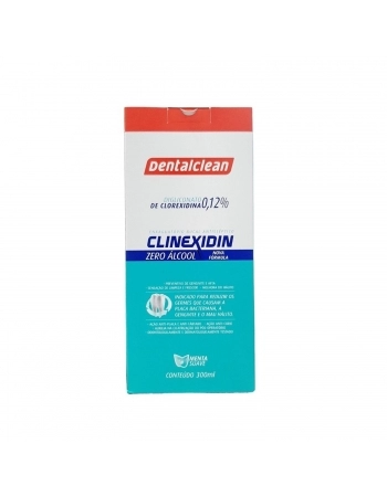 ENXAGUANTE BUCAL DENTALCLEAN 300ML CLINEXIDIN ZERO+ESCOVA GRATIS