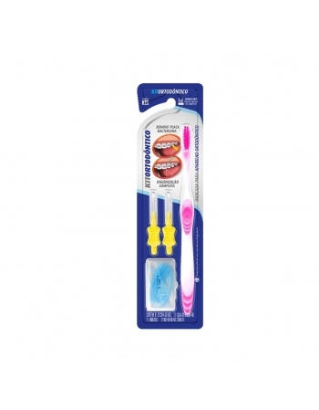 KIT ORTODONTICO DENTALCLEAN ESCOVA+PASSA FIO+INTERDENTAIS