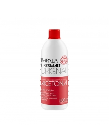 REMOVEDOR ESMALTE IMPALA TIRESMALT ORIGINAL 500ML COM ACETONA