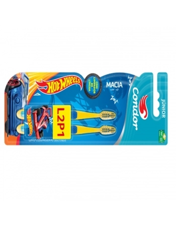 ESCOVA DENTE CONDOR JUNIOR LEVE2PAGUE1 8260 0 HOTWHEELS APARTIR 4 ANOS