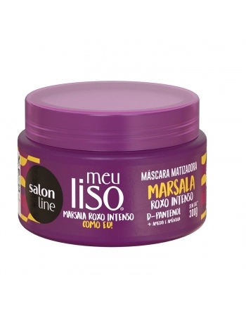 MASCARA SALON LINE 300G MEU LISO MATIZADORA MARSALA ROXO INTENSO
