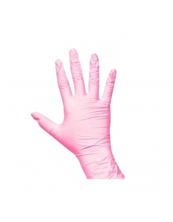 LUVA SC DESCARTAVEL NITRILICA ROSA PEQUENA 2UN 5071 SEM PO