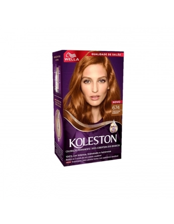 TINTURA KOLESTON KIT 674 CHOCOLATE ACOBREADO