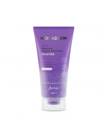 SABONETE LIQUIDO ESFOLIANTE HIDRADERM 180G LAVANDA