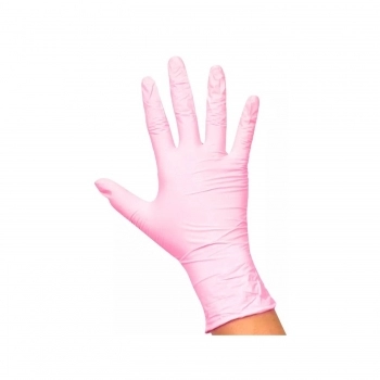 LUVA SC DESCARTAVEL NITRILICA ROSA MEDIA 2UN 5072 SEM PO