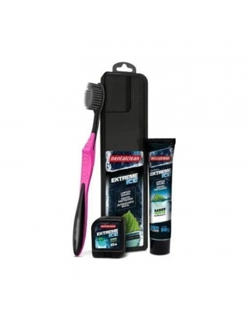 KIT INFANTIL DENTALCLEAN EXTREME ICE ESCOVA+FIO+GEL APARTIR 2 ANOS
