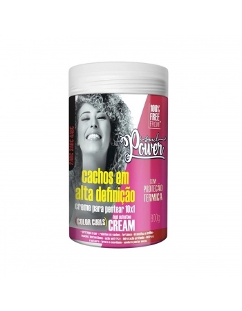 CREME PENTEAR SOUL POWER 800G CACHOS ALTA DEFINIÇÃO COLOR CURLS 10X1