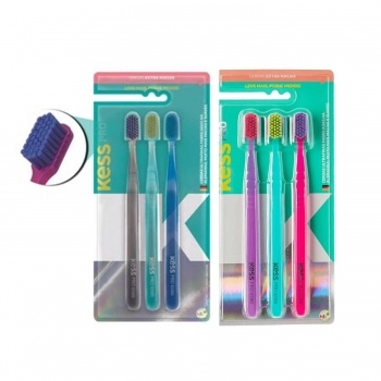 ESCOVA DENTE KESS PRO COMBO EXTRA MACIA 3UN 2109