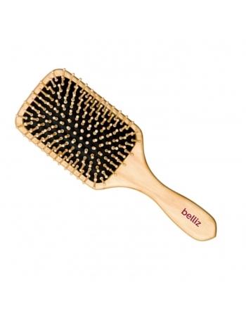 ESCOVA CABELO BELLIZ RAQUETE CERDAS MADEIRA 445