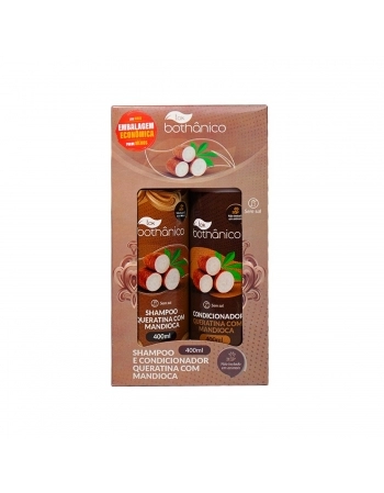 KIT SHAMPOO+CONDICIONADOR TOK BOTHAN 400MLSEM SAL QUERATINA COM MANDIOCA