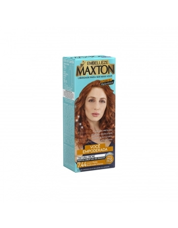TINTURA MAXTON KIT PRAT 7.44 LOURO MEDIO ACOBREADO INTENSO