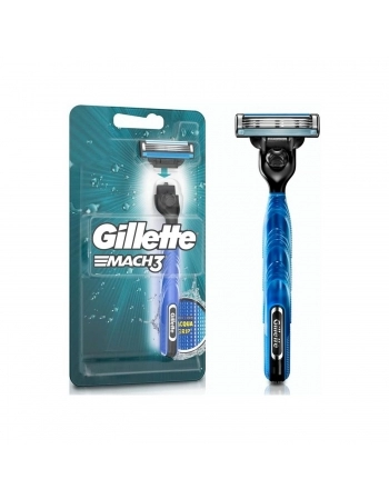 APARELHO DE BARBEAR GILLETTE MACH3 AQUA GRIP COM 01 CARGA