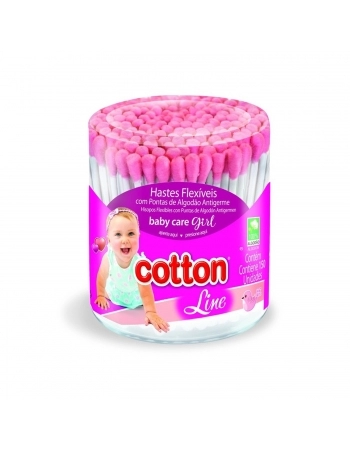 HASTES FLEXIVEIS COTTON POTE 150UN BABY CARE GIRL