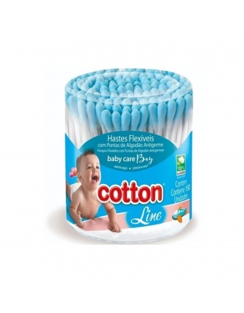HASTES FLEXIVEIS COTTON POTE 150UN BABY CARE BOY