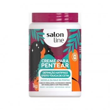 CREME PENTEAR SALON LINE 1K DEFINIÇÃO ANTIFRIZZ EFEITO TOUCA CETIM