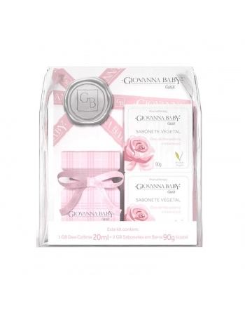 KIT MINI COLONIA 20ML+2SABONETE 90GR GIOVANA BABY CLASSIC