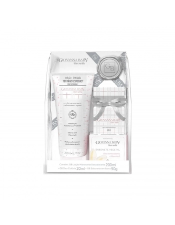 KIT LOCAO 200ML + COLONIA 20ML + SABONETE 90G GIOVANA BABY VANILLA