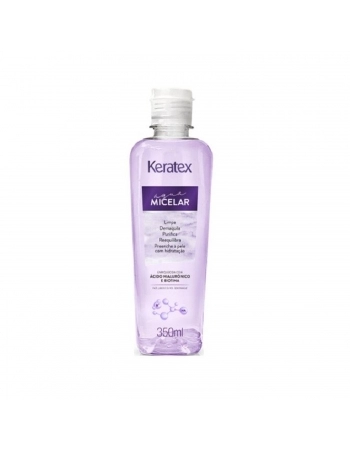 AGUA MICELAR KERATEX 350ML ACIDO HIALURONICO E BIOTINA