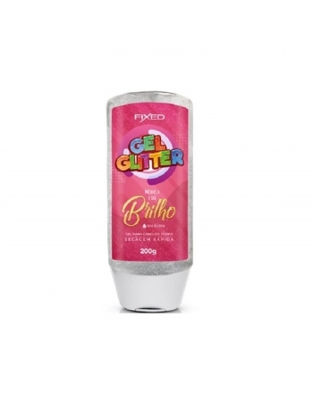 GEL FIXED 200GR GLITTER CABELO E CORPO INCOLOR