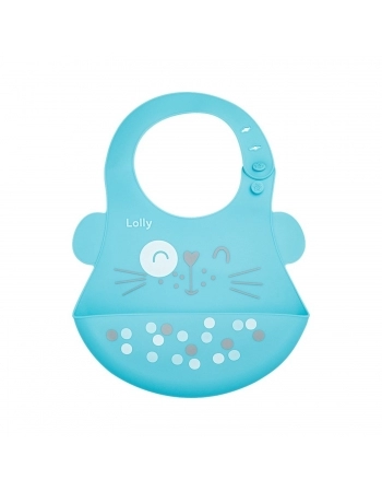 BABADOR LOLLY 7123M SILICONE PEGA MIGALHAS AZUL
