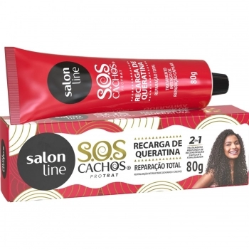 RECARGA SALON LINE 80GR SOS CACHOS QUERATINA REPARAÇÃO TOTAL