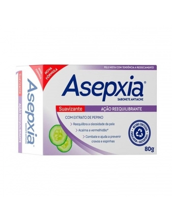 SABONETE ASEPXIA 80G SUAVIZANTE ACAO REEQUILIBRANTE