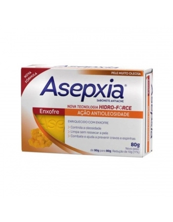 SABONETE ASEPXIA 80G ENXOFRE ACAO ANTIOLESIDADE