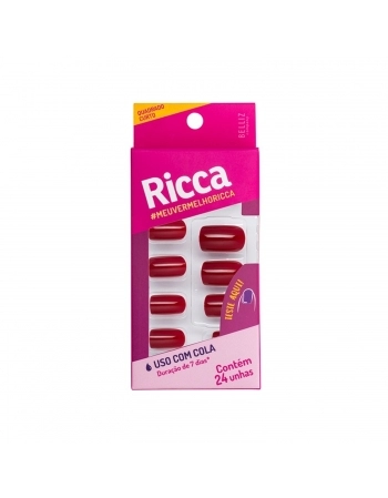 UNHA POSTIÇA RICCA VERMELHO BORDO 1987