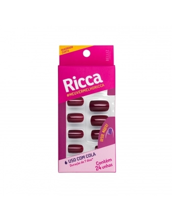 UNHA POSTIÇAS RICCA VERMELHO SEDA 1974
