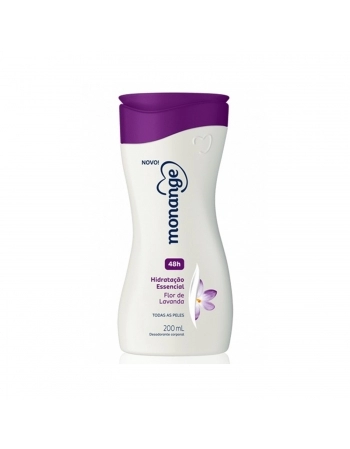 LOCAO HIDRATANTE MONANGE 200ML FLOR DE LAVANDA
