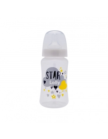 MAMADEIRA LOLLY 12765 BIG STAR 330ML SILICONE BRANCO