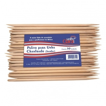 PALITO UNHA SANTA CLARA BAMBU CHANFRADO 50UN 724