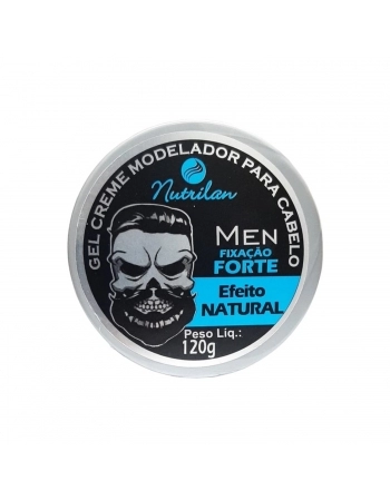 GEL NUTRILAN 120G MODELADOR CAPILAR EFEITO NATURAL MEN EXTRA FORTE